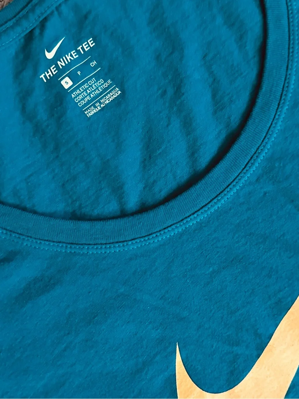 Nike Fitted Tee Shirt Teal Size Small